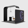 Modular L Arch TV Display Exhibition Kit for 3m Wide Booths