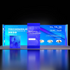 Backlit SEG Booth Kit with L-Arch, 2 Sidewalls & Counter
