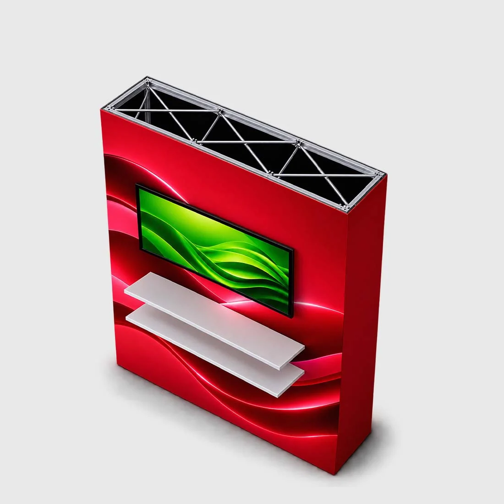 SEG Popup Display with TV Mount & External Shelves