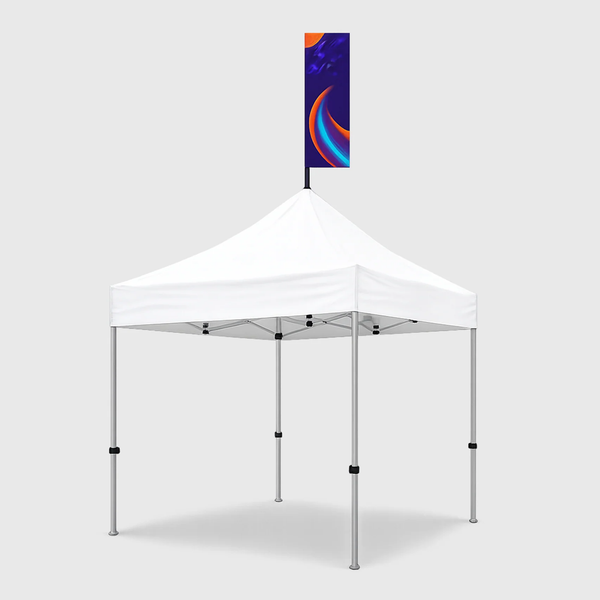 Drapeau de sommet pour auvent en tissu imprimé