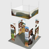 3x3m Magnetic Wall Booth Kit with 4-Sided Hanging Banner