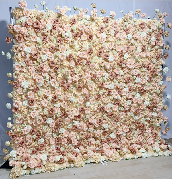 Mur de fond décoratif en fleurs artificielles – Style 13