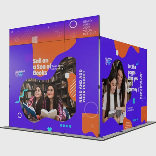 3m Folding SEG Booth Kit with Header Band & Sidewalls