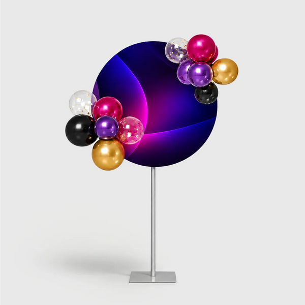 Support de ballon en aluminium / Support de ballon en forme de point d'interrogation