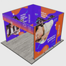 3m Folding SEG Straight Backwall Display