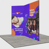 2m Folding SEG Booth Kit with Cross-Wall Wings