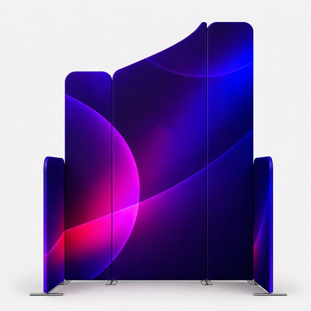 2x2m Magnetic Fabric Booth Wall with 5 Straight Panels