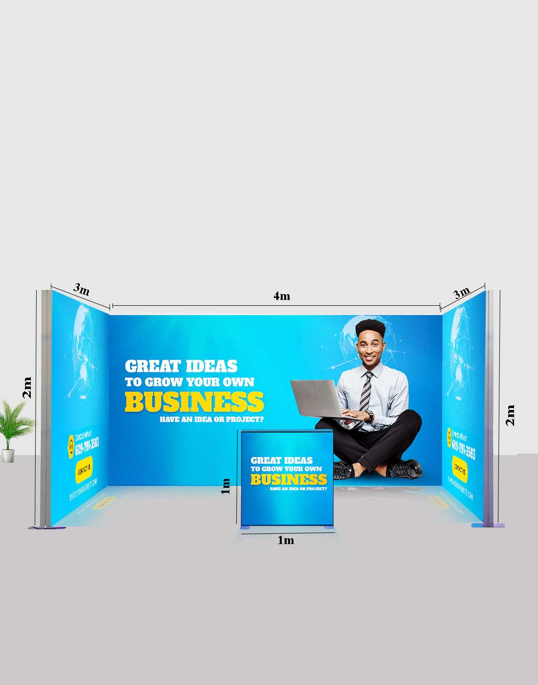 4m SEG Modular Lightbox Display for Tradeshows - Model 2