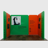 3x3m Magnetic Fabric Booth Wall with 6 Straight Panels
