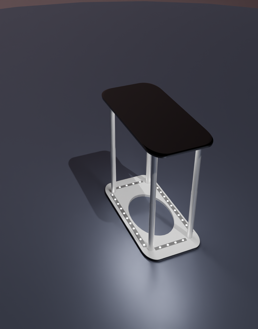 Afficheur de comptoir à LEDs en tissu rétro-éclairé 1 m/1.2 m/1.8 m W