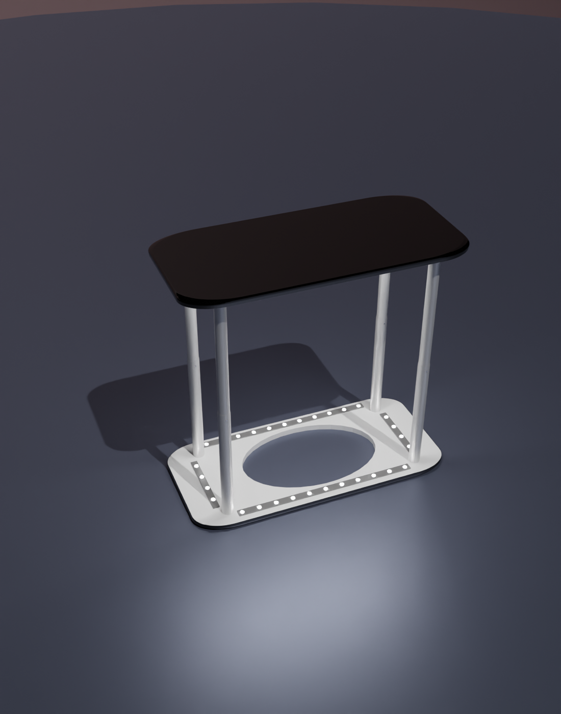 Afficheur de comptoir à LEDs en tissu rétro-éclairé 1 m/1.2 m/1.8 m W