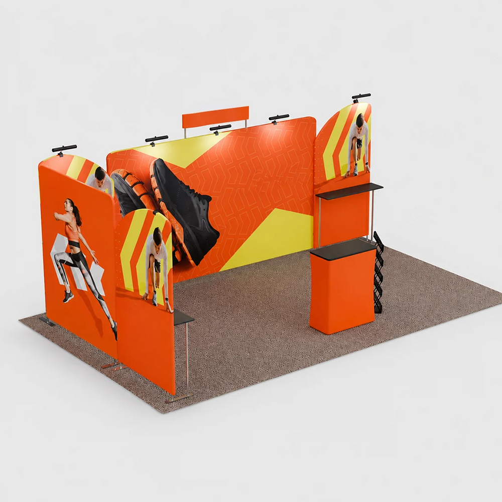 6x3m Straight Backdrop with Shelf Exhibition Kit
