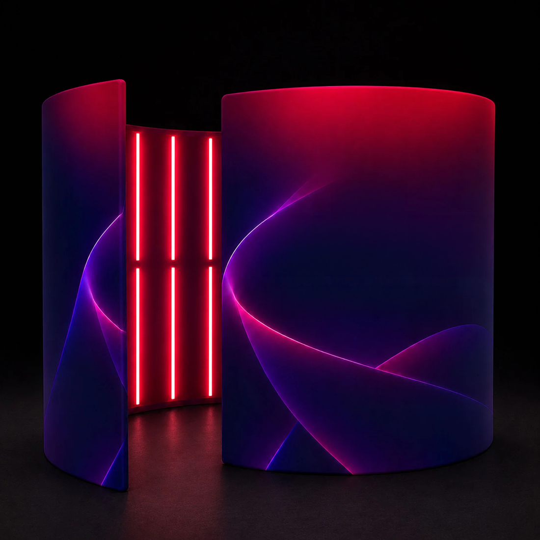 360° Custom Printed Exhibition Booth with LED lights