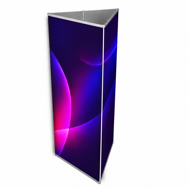 Support de bannière triangulaire modulaire en tissu