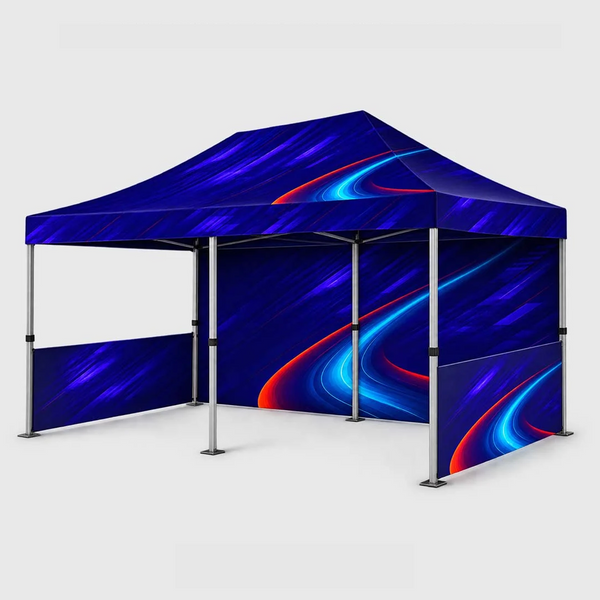 Tente à baldaquin en toile robuste – (6 m L x 3 m H)