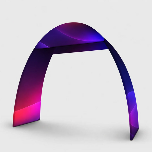 Arche en tissu tendu en forme de C - 6 m