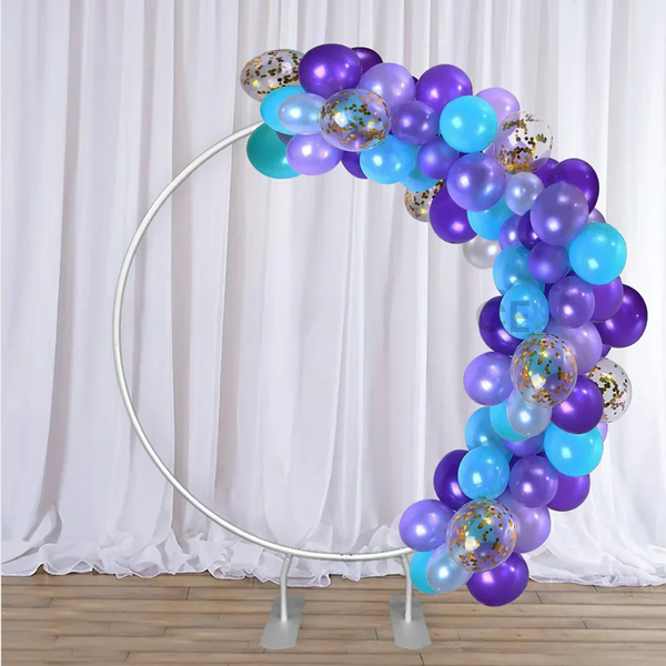 Support de toile de fond circulaire (diamètre 2 m) pour décorations de mariage et d'anniversaire