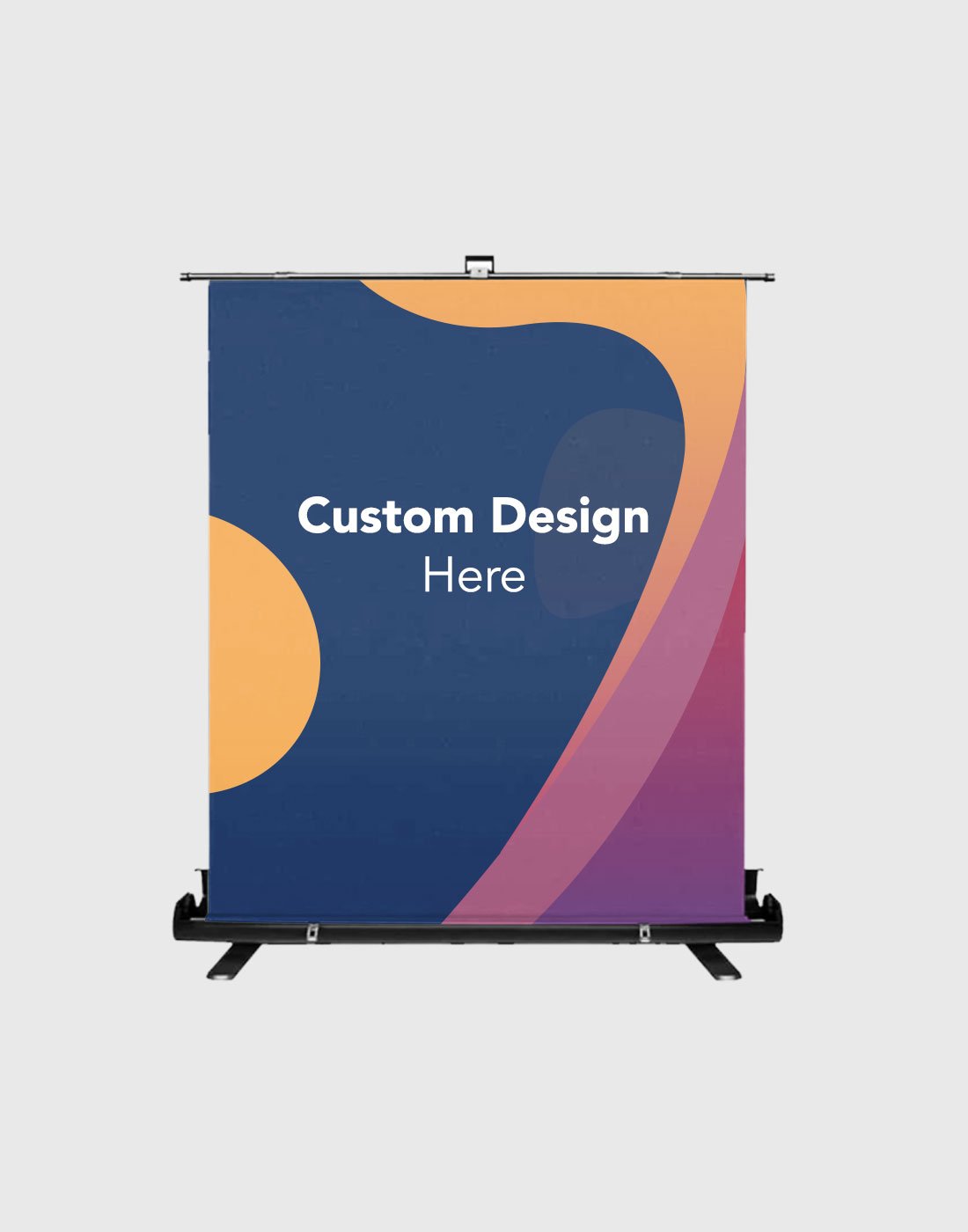 Custom printed retractable and foldable sign