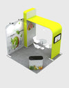Premium Modular L-Shaped TV Display Exhibition Kit for 3m Wide Booths