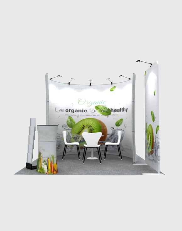 Modular U-Shaped Exhibit Kit for 10ft Wide Booths