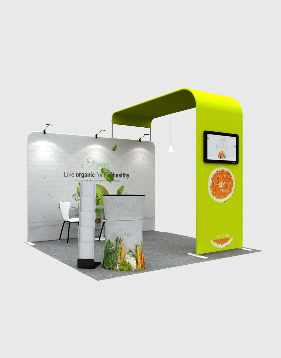 L Arch Modular TV Display Exhibition Kit for 3m Wide Booths