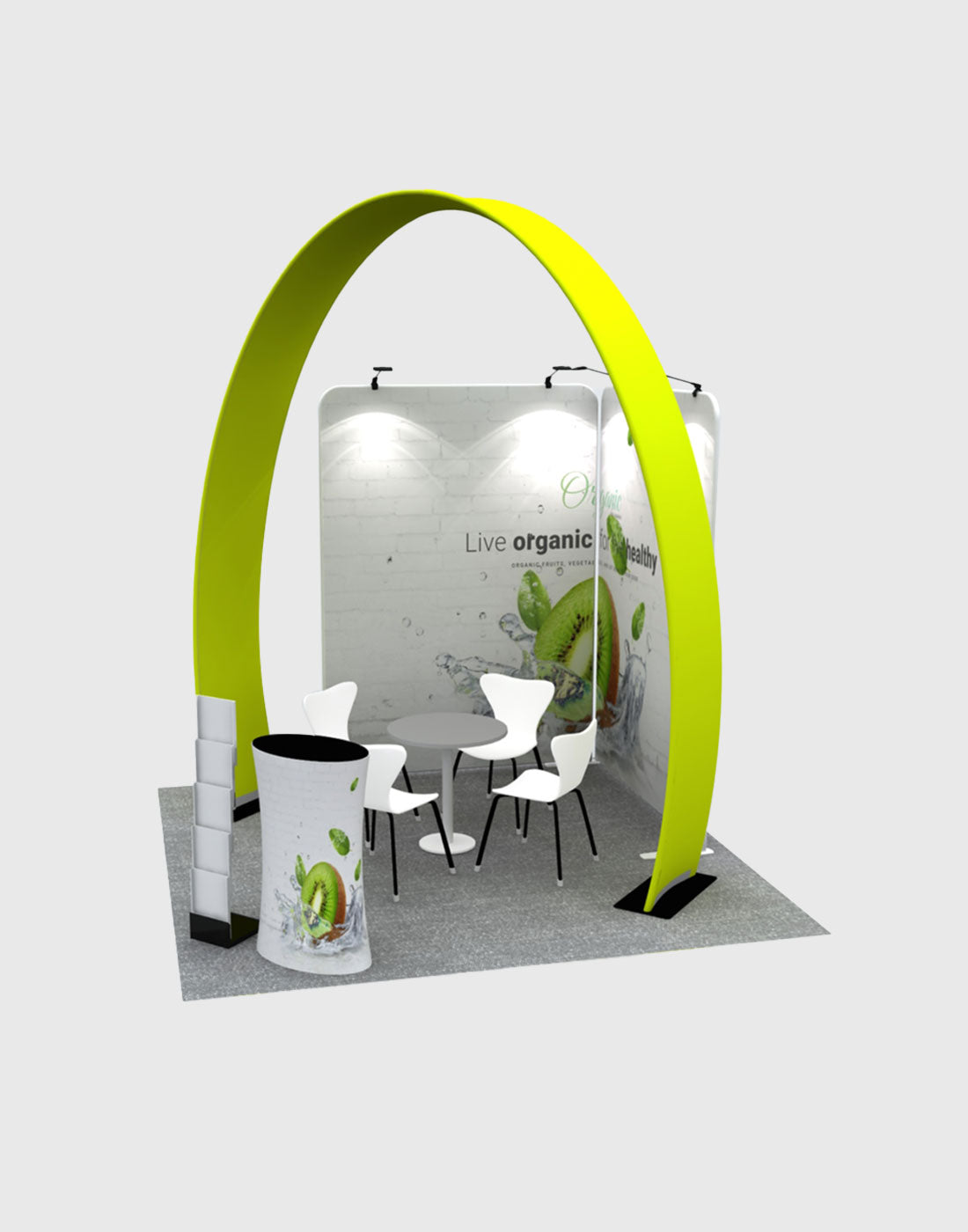 Modular horseshoe exhibition kit for 3m wide stands