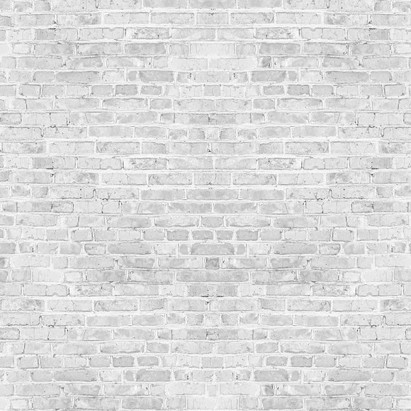 White Gray Brick Wall Backdrop