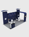 6m Straight Backdrop with 3D Wall &amp; Arch Exhibition Kit