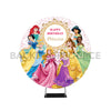 Round Disney Princess Themed Photo Booth Backdrop