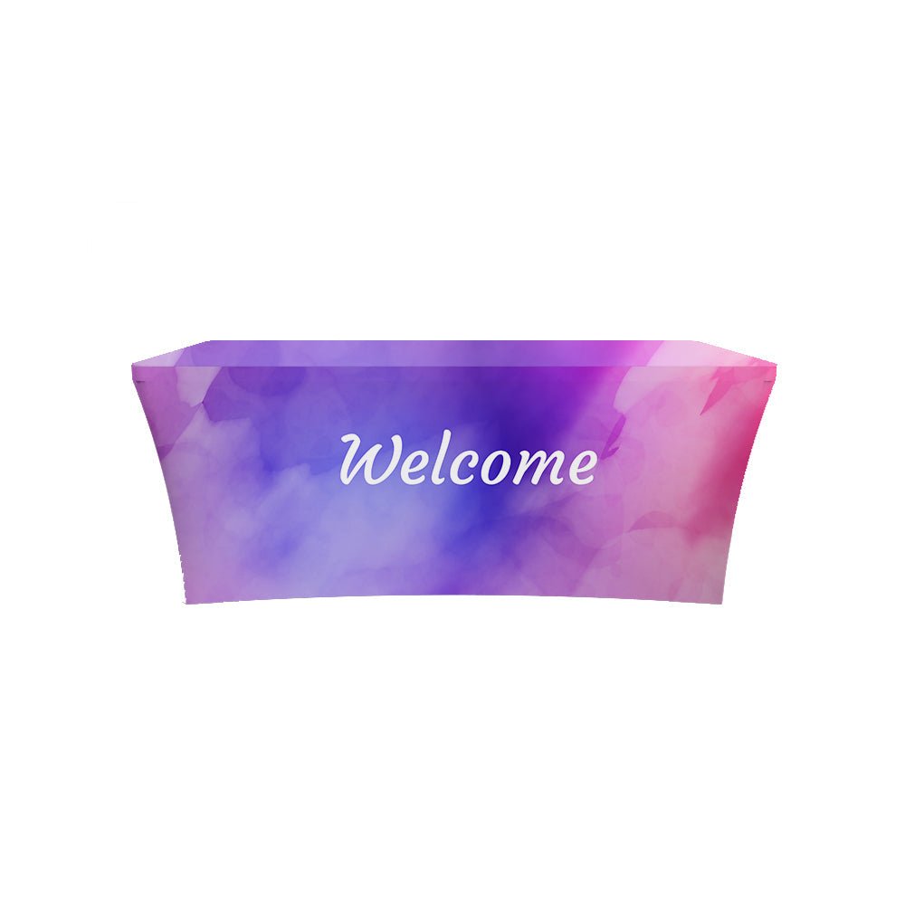 Church Welcome Design Stretched Fabric Tablecloth Cover