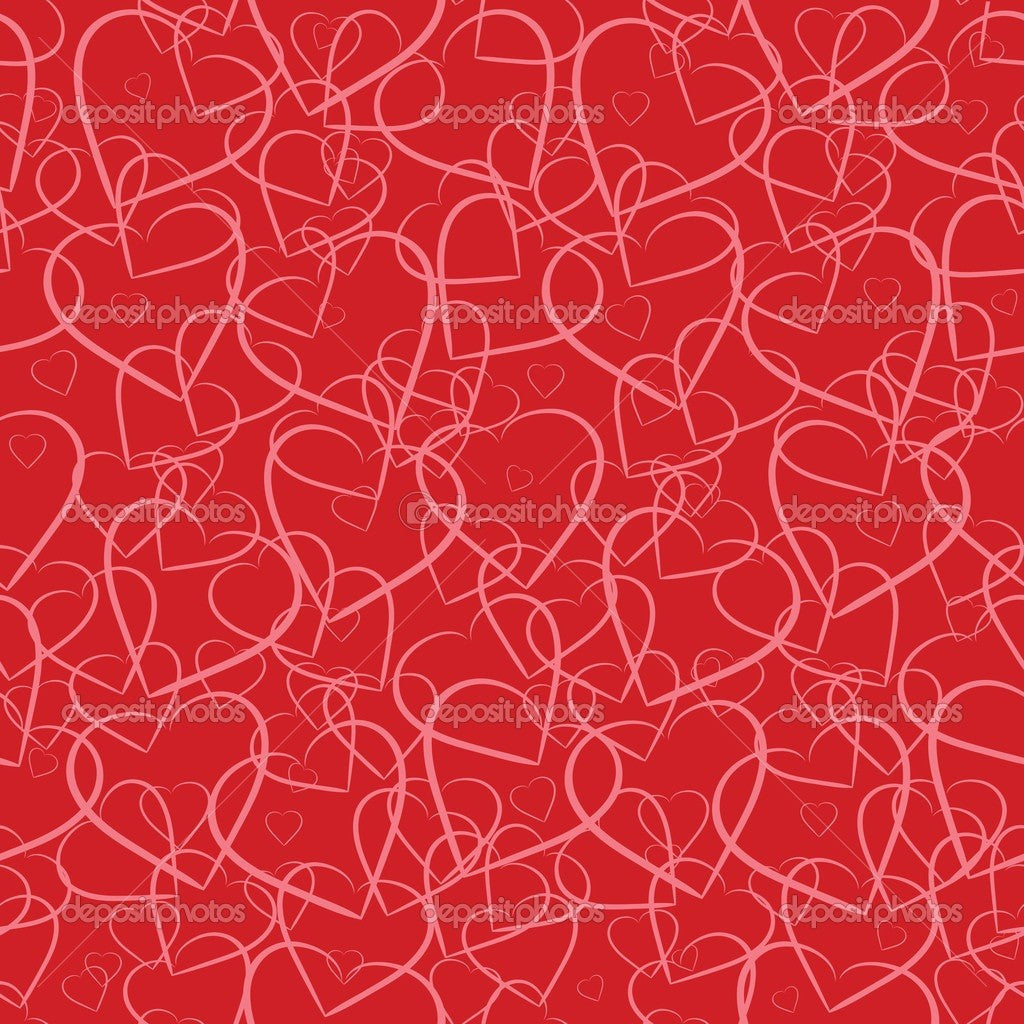 Red Heartin Theme Print Photography Backdrop