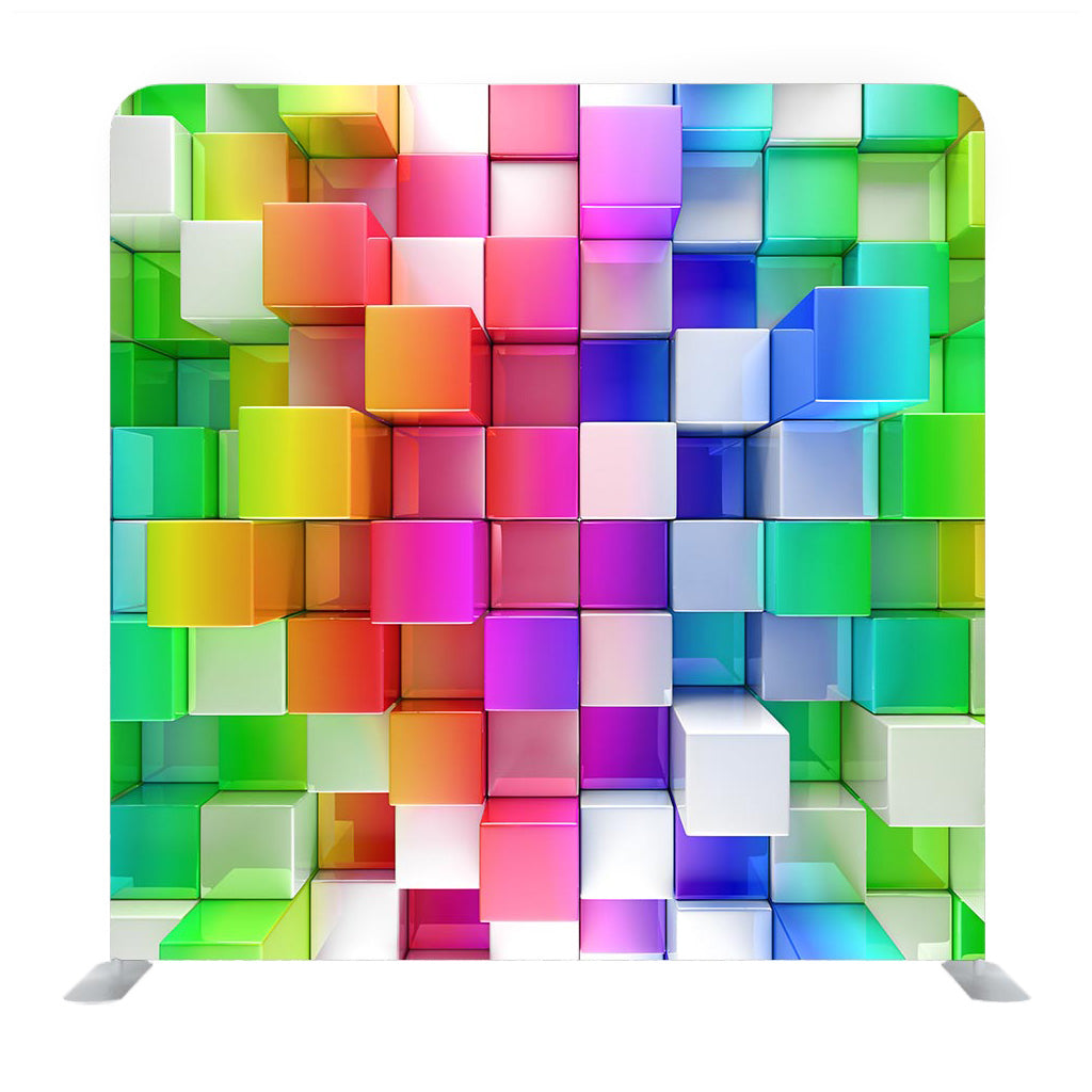 3d Colored Blocks  Media Wall