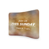 Church Welcome Join This Sunday 10 AM &amp; 11 Am Curved Tension Fabric Media Wall Backdrop