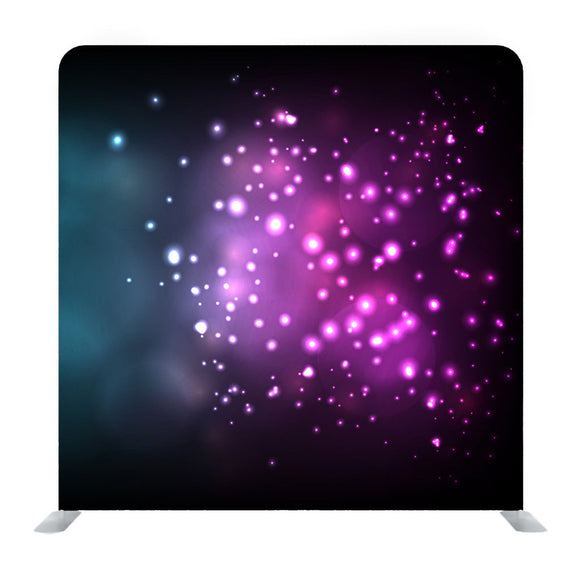 Abstract Purple Glowing Bokeh Isolated on Black Media Wall