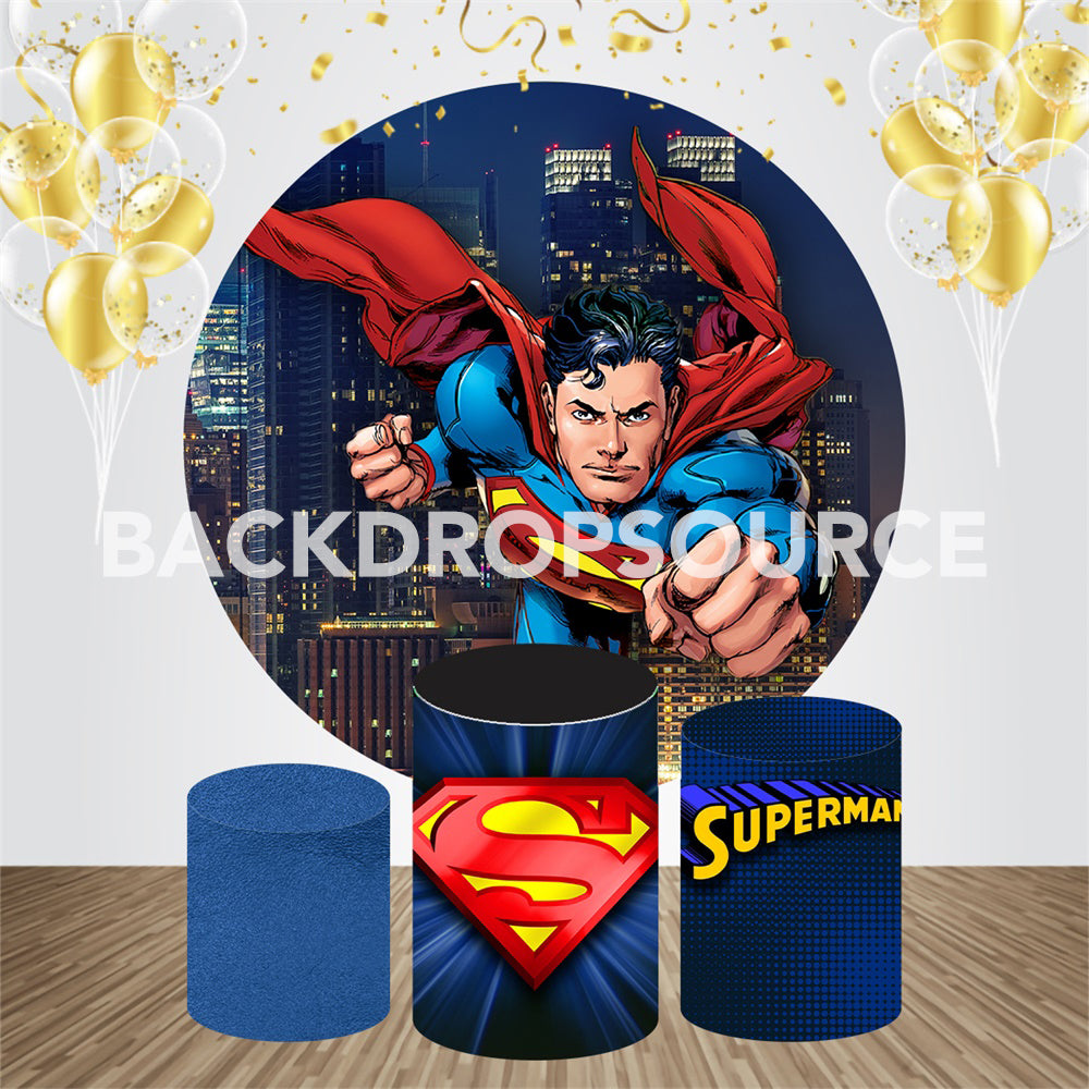 Superman Event Party Round Backdrop Kit