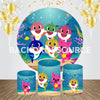 Baby Shark Event Party Round Backdrop Kit
