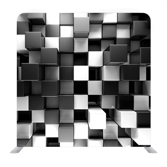 Black Shine Cubes Media Wall