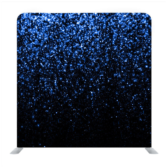 Blue Glitter With Black Background Media Wall