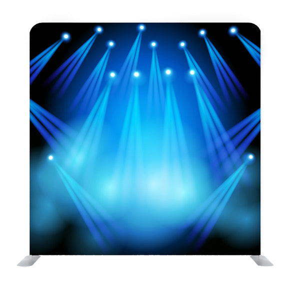 Blue spotlights shining in dark place Background Media Wall