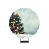Support de toile de fond de cercle de toile de fond d'arbre de Noël flou