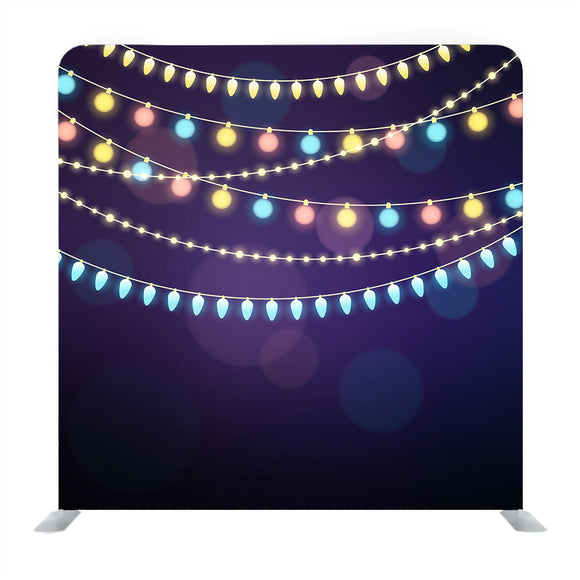 Christmas Glowing Lights Garlands Backdrop