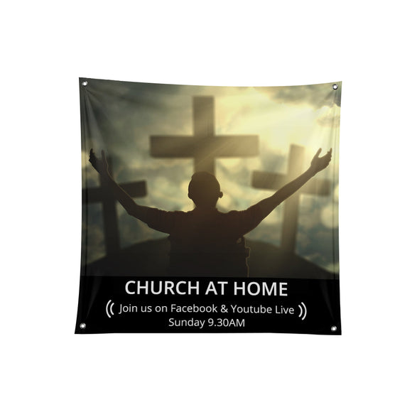 Church Covid-19 Fabric Banner - 01