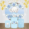Cute Baby Elephant Themed Event Party Round Backdrop Kit