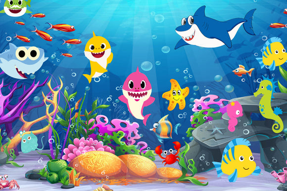 Sea Animals Cartoon Background