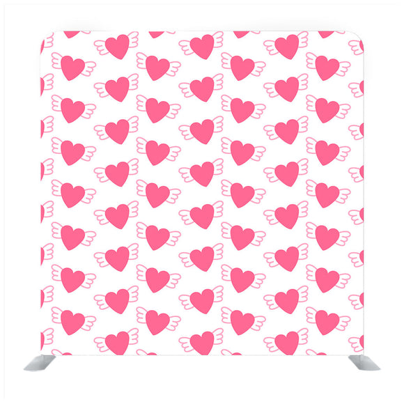 Flying heart pattern with white Backdrop