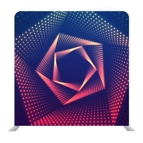 Glowing Dots And Lines. Pentagon Shape Abstract Background Media Wall