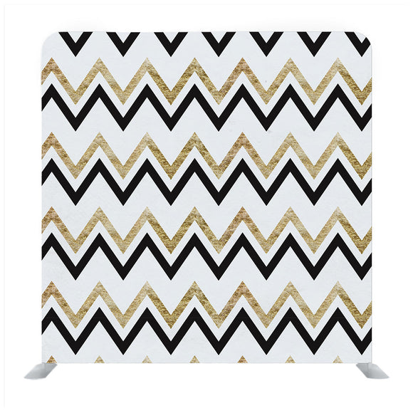 Golden and black zig zag striped Backdrop