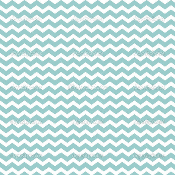 Green and White Waves Chevron Background