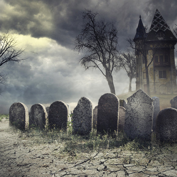 Haunted House Halloween Scary Party Design Background