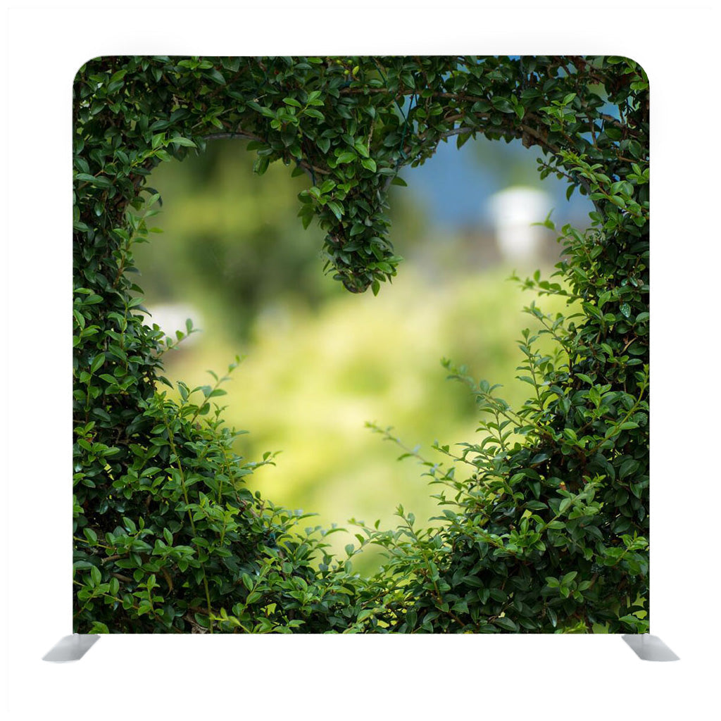 Heart Shape In Green Plant Media Wall